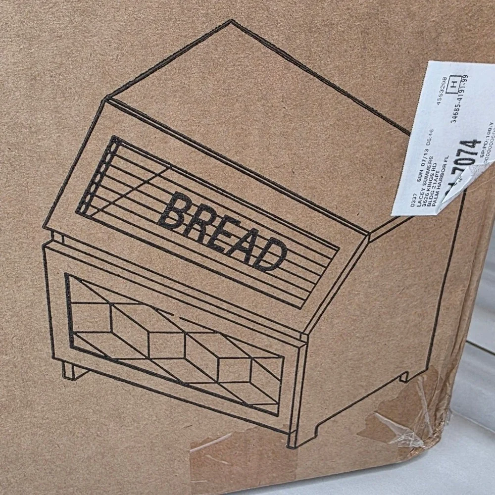 Green Bamboo Bread Box 2 Tier Kitchen Countertop Storage BM-YJJ240102-GRN